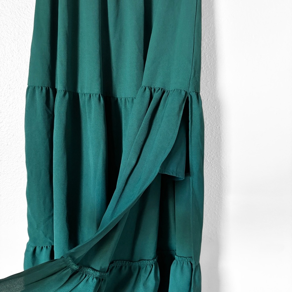 Women’s Tiered Maxi Skirt in Deep Green - Picture 5 of 13
